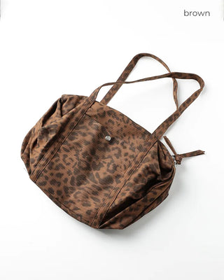 Leopard print shoulder bag
