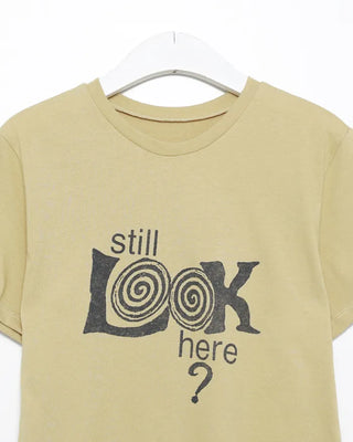 LOOK Vintage Lettering Slim Half T-Shirt