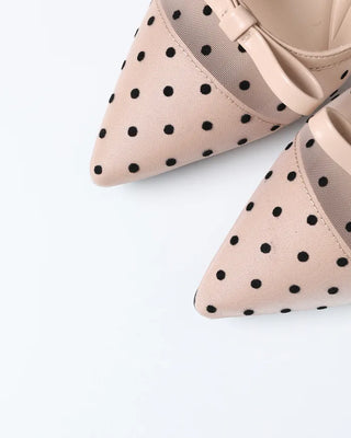 Polka Dot See-Through Flat Shoes