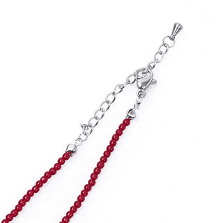 Point Red Bead Necklace