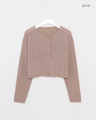 Cropped round cardigan