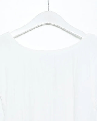 French Sleeve Open Back Wrinkle Blouse