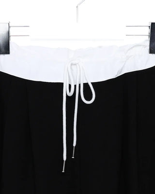 Two-line track wide pants