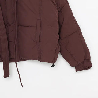 Ribbon Hooded Down Jumper