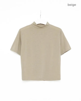 Basic half-neck T-shirt