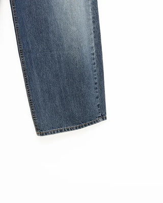 Loose-fit washed denim pants