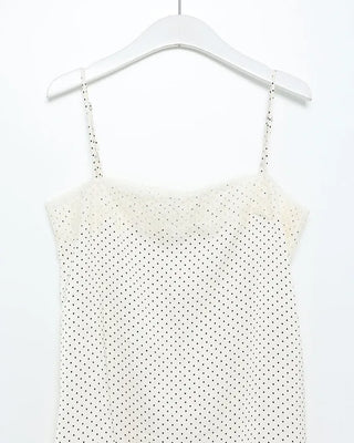 Polka Dot Lace Sleeveless Mini Dress