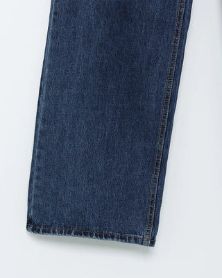 Semi-wide denim pants