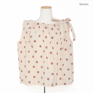 Polka Dot Ribbon Blouse