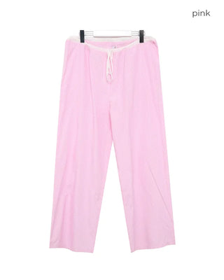 Two-tone striped string pants