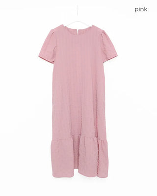 Long dress with ruffled hem