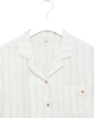 Tab pocket triple stripe half shirt