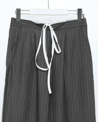 Layered pinstripe slacks