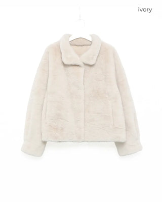 Oversized fur jacket