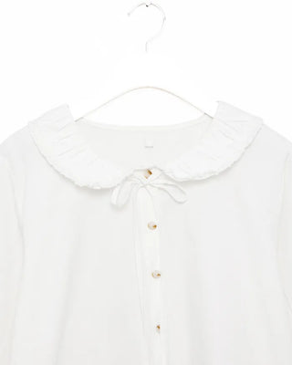 Round collar string blouse