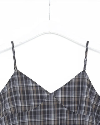 Checked mini dress