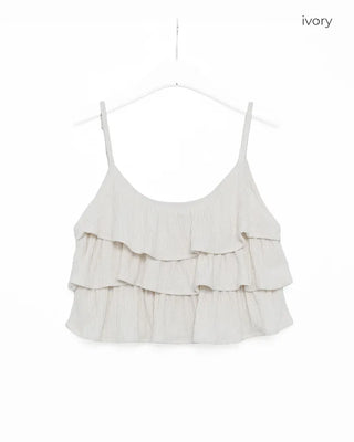 Wrinkle Tiered Camisole & Pants Set