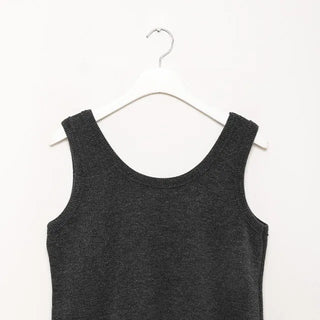 Pleated hem sleeveless tunic
