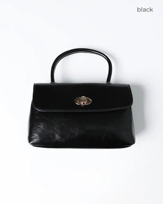 Square top handle tote bag
