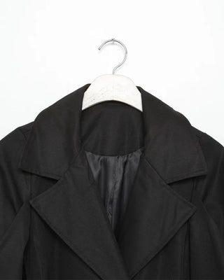 Double-breasted long trench coat