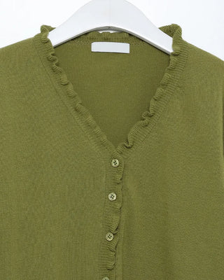 Frill knit cardigan