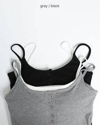 Layered two-tone sleeveless top