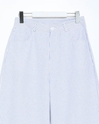 Summer cotton striped wide-leg pants