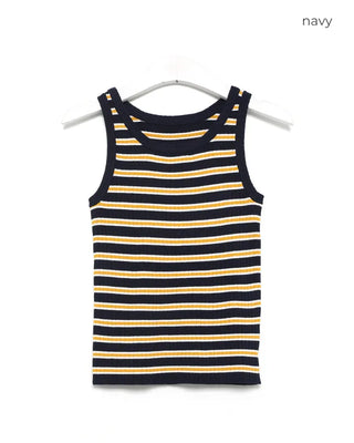 Bordered color sleeveless