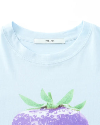 [1st Re-release] (ORIGINAL) Strawberry Lettering Slim T-Shirt