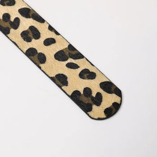 Leopard pattern pin belt