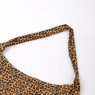 Leopard print shoulder bag