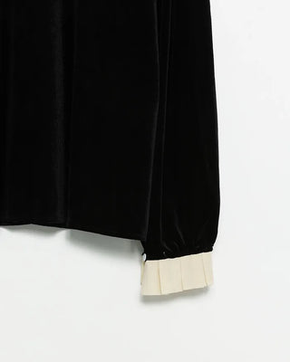 Frill-detailed layered blouse