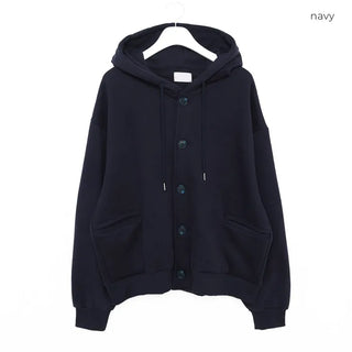 (Unisex) Button-up Hooded Parka