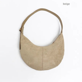 Suede Moon Belt Shoulder Bag