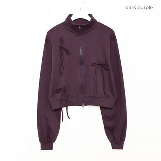 Ribbon detail zip-up