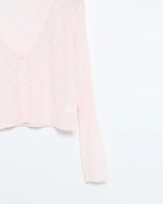 V-neck sheer cardigan