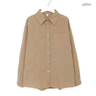Checked collar shirt
