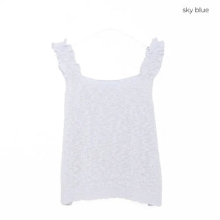 Frilled Sleeveless Knit