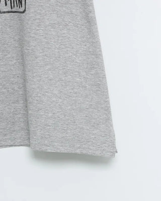 Girl print oversized short-sleeved t-shirt