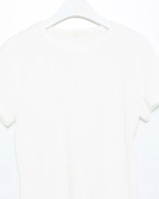 Jacquard cotton rib T-shirt