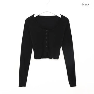 Cropped basic cardigan