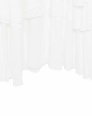 Asymmetrical tiered banded long skirt