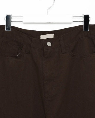 Wide bootcut cotton pants