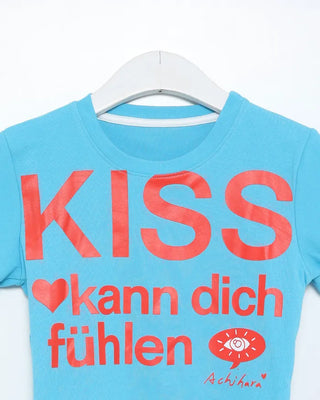kiss lettering short-sleeved T-shirt