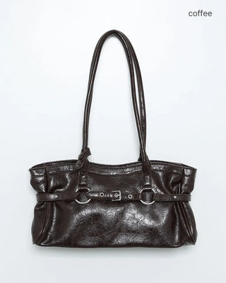 Square buckle shoulder bag