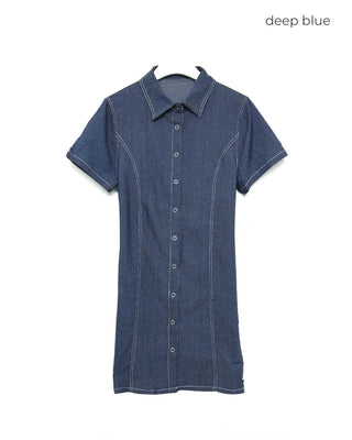 Shirt denim dress