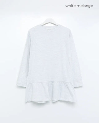 Frilled Layered Long T-Shirt