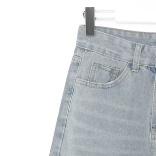 Pocket ribbon detail denim pants