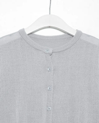 Frilled round neck cardigan