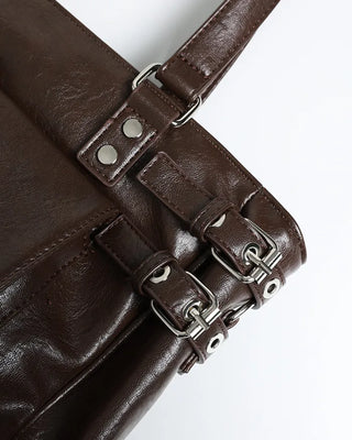 Square buckle shoulder bag